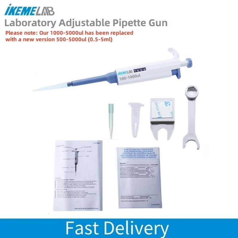 Medical Lab Technology - Pistolet do pipet IKEME, cyfrowy, regulowany,