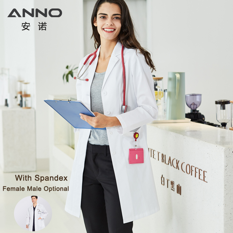 Medical Lab Gown - ANNO z długim rękawem mundury laboratoryjne