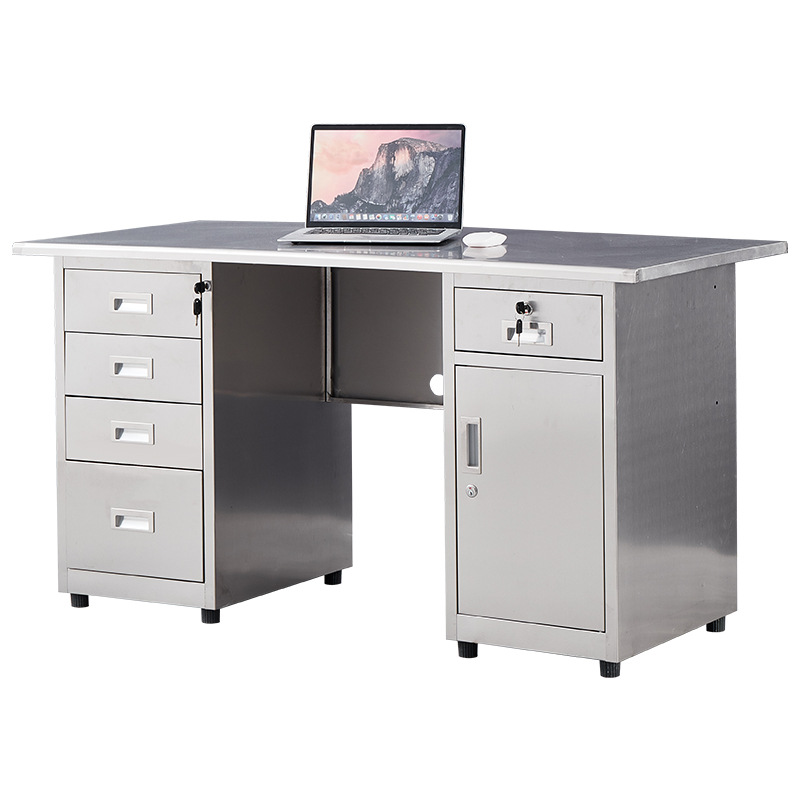 Medical Lab Furniture - Biurko komputerowe ze stali nierdzewnej, warsztat