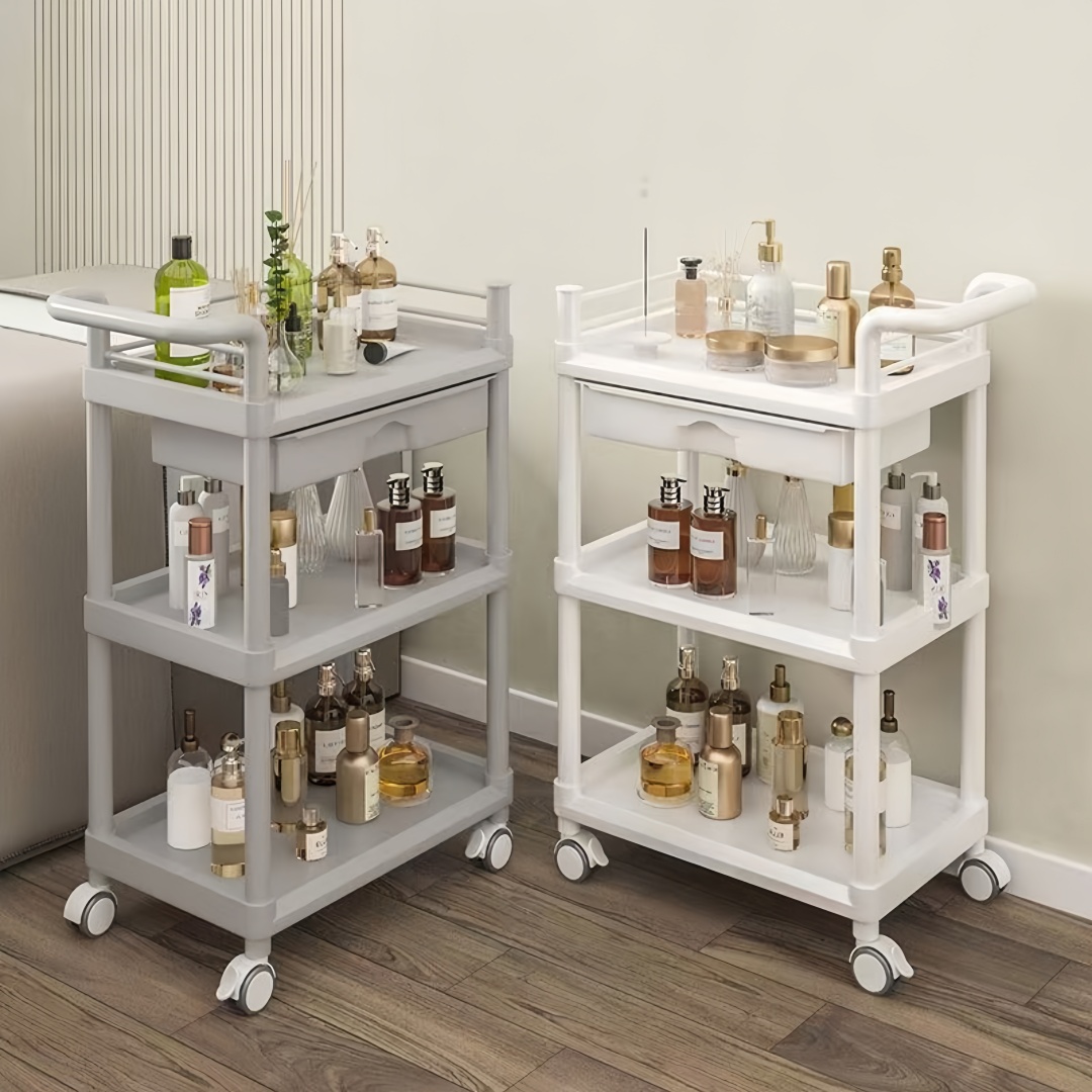 Medical Lab Furniture - Wózek medyczny 3-poziomowy z szufladą i