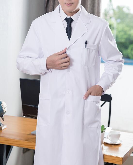 Męski fartuch lekarski, biały, – Medical Lab Gown recenzja i cena