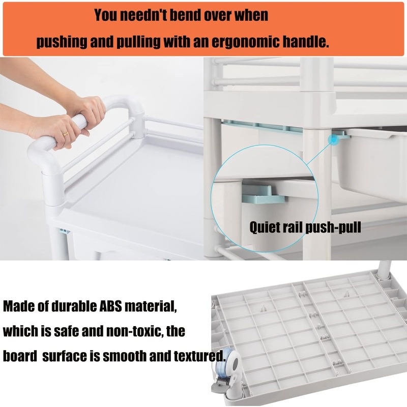Wielofunkcyjny 3-poziomowy wóz – Medical Lab Furniture recenzja i cena