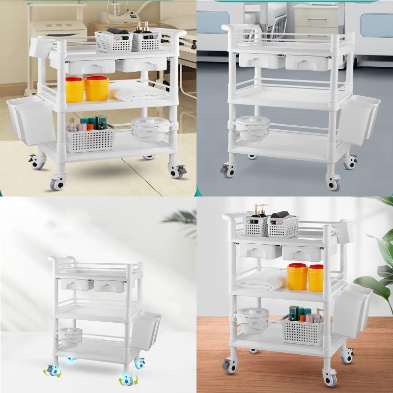 Wielofunkcyjny 3-poziomowy wóz – Medical Lab Furniture recenzja i cena